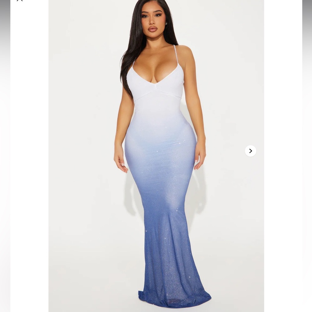 Elegant Ombre Glitter Dress
